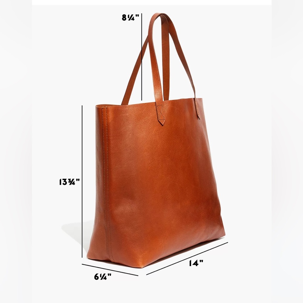 Madewell Black Leather Transport Tote Bag - Picture 5 of 6
